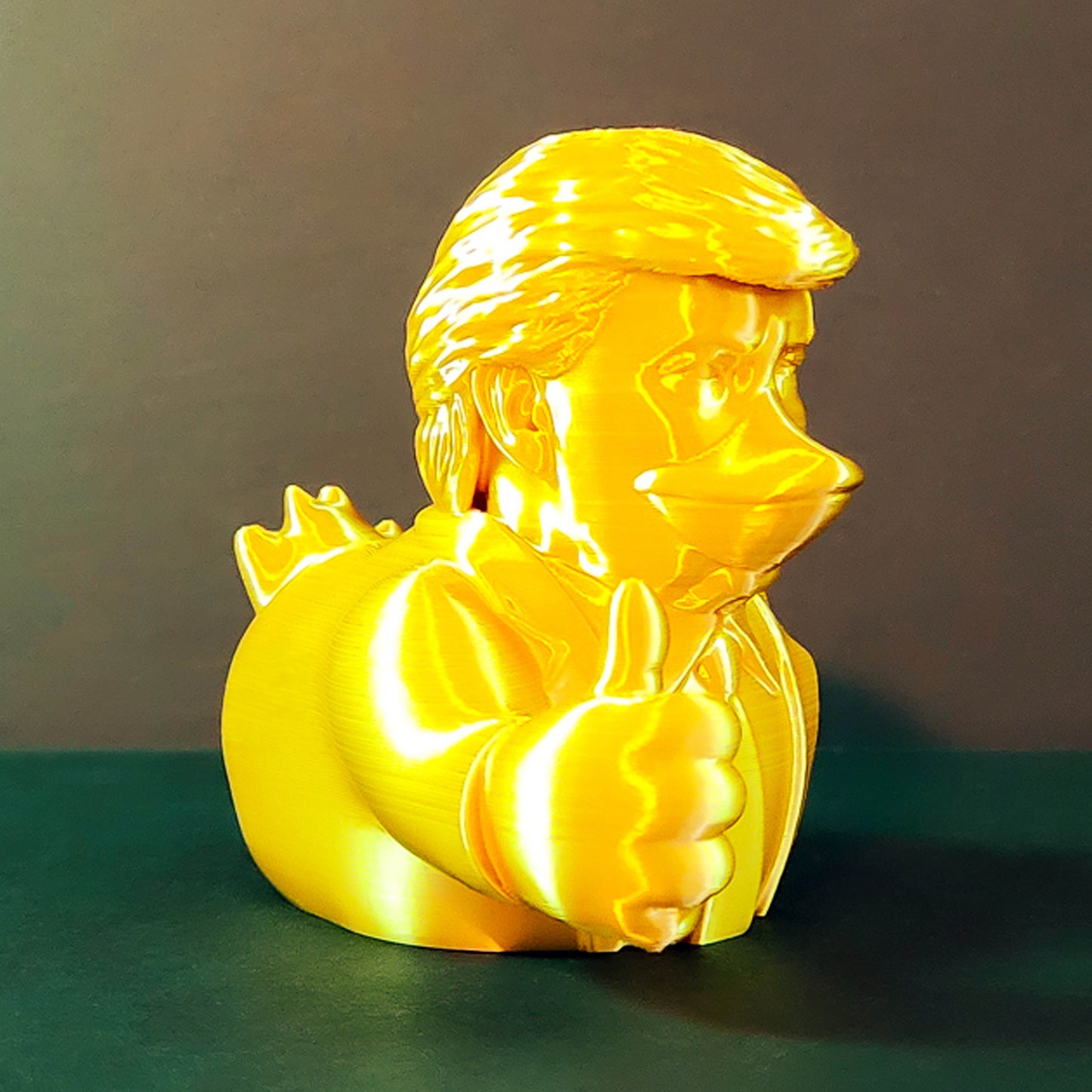 Winged Trump Duck | Presidential Duck | Parody 2024 Party Supplies, Gag Gift Funny Figurine, Playful Duck Art, Patriotic Jeep Duck