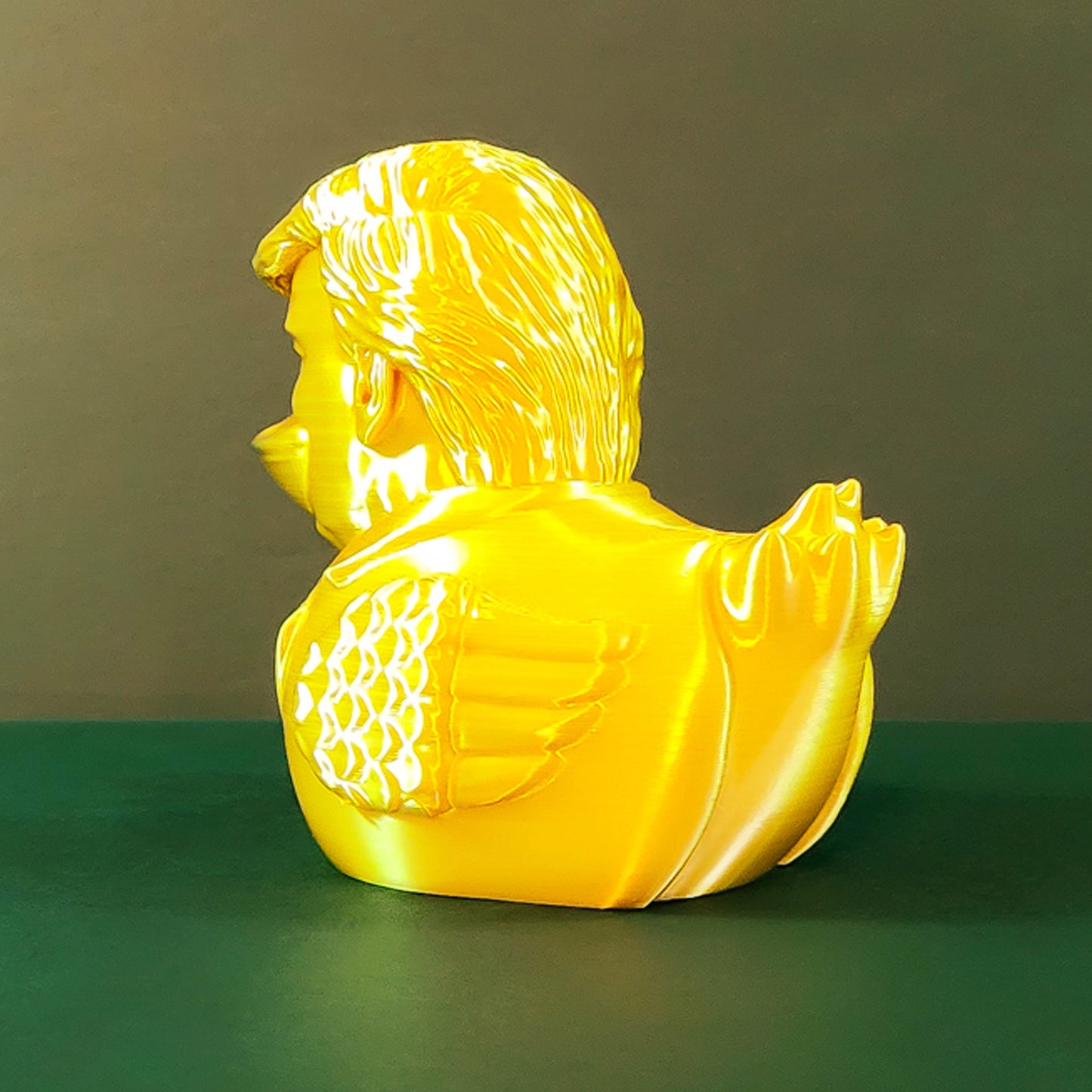 Winged Trump Duck | Presidential Duck | Parody 2024 Party Supplies, Gag Gift Funny Figurine, Playful Duck Art, Patriotic Jeep Duck