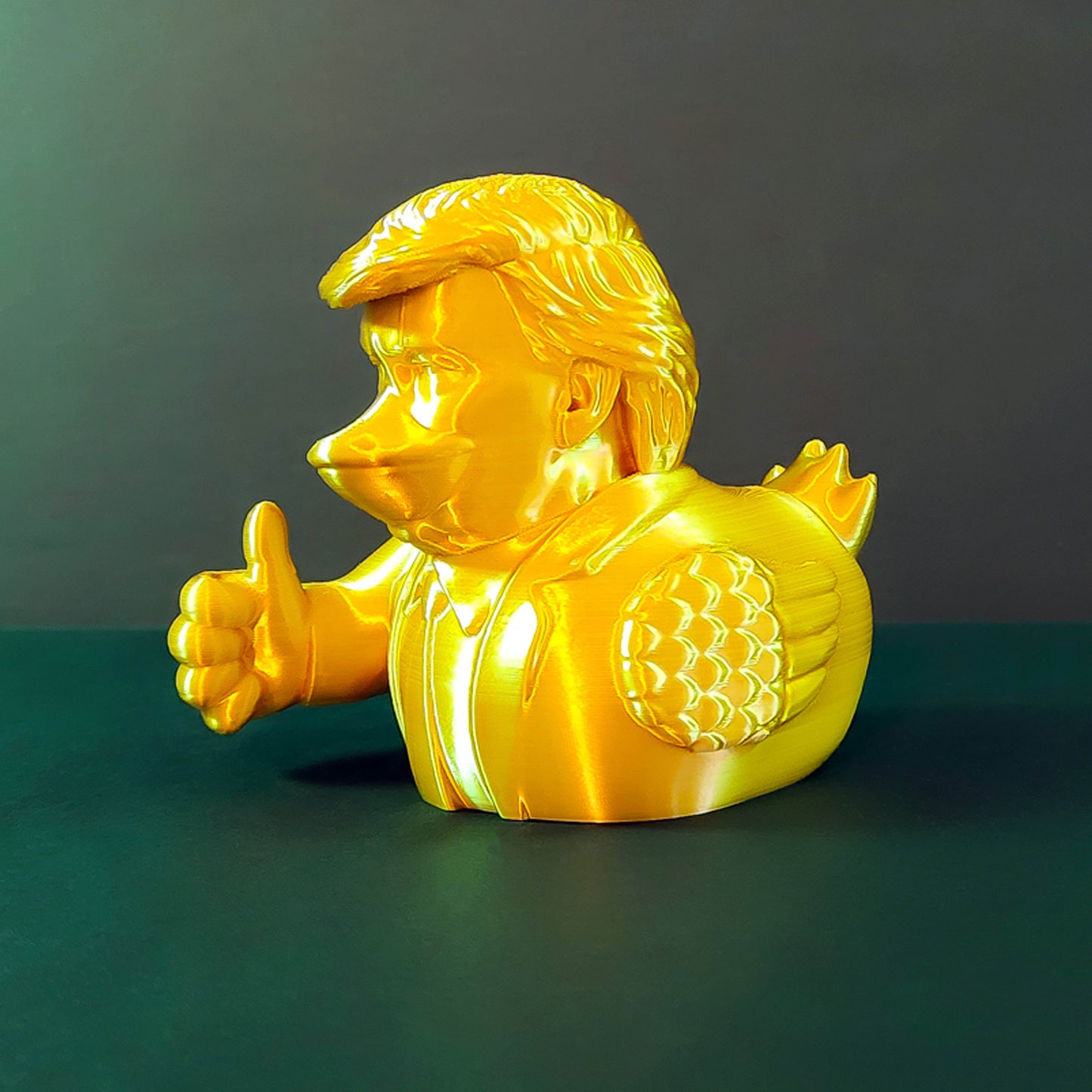 Winged Trump Duck | Presidential Duck | Parody 2024 Party Supplies, Gag Gift Funny Figurine, Playful Duck Art, Patriotic Jeep Duck