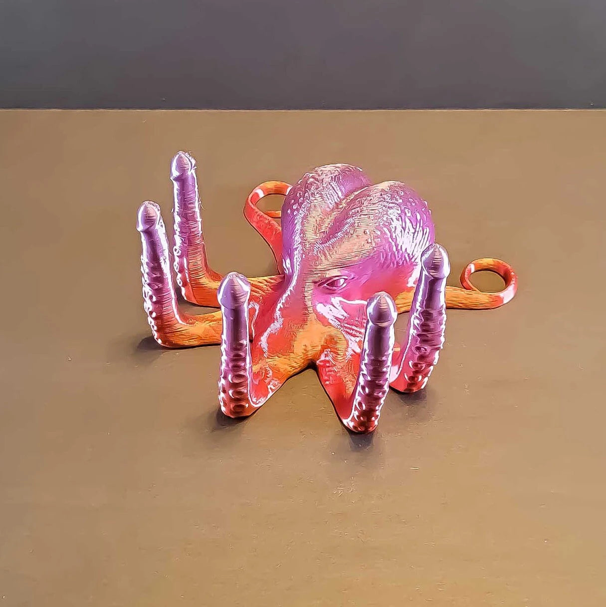 Translucent OctoBalls Fucktopus | Desk Decor, Ring Holder, Romance Art, Homoerotic Art, Angrypus, Gag Gift, Bedroom Décor in 3 Sizes